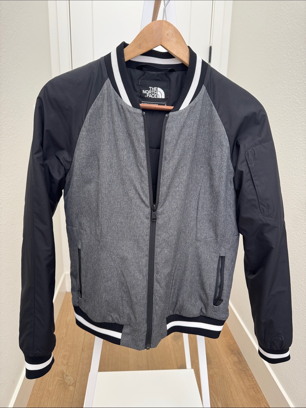 The North Face Women’s Gray & Black Bomber Jacket